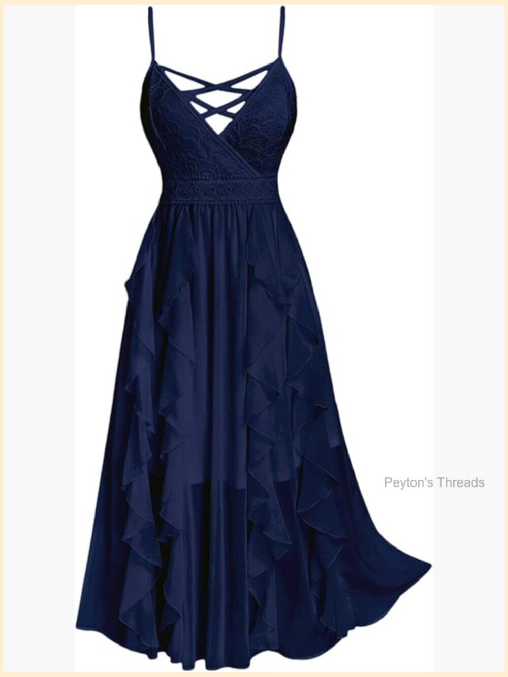 Plus Size Formal Dress Lace Crisscross Maxi Cocktail Bridesmaid